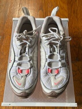 Nike Air Max White Brown Rose Gold Colored Style Code C19907-100 Size 7.5 Women
